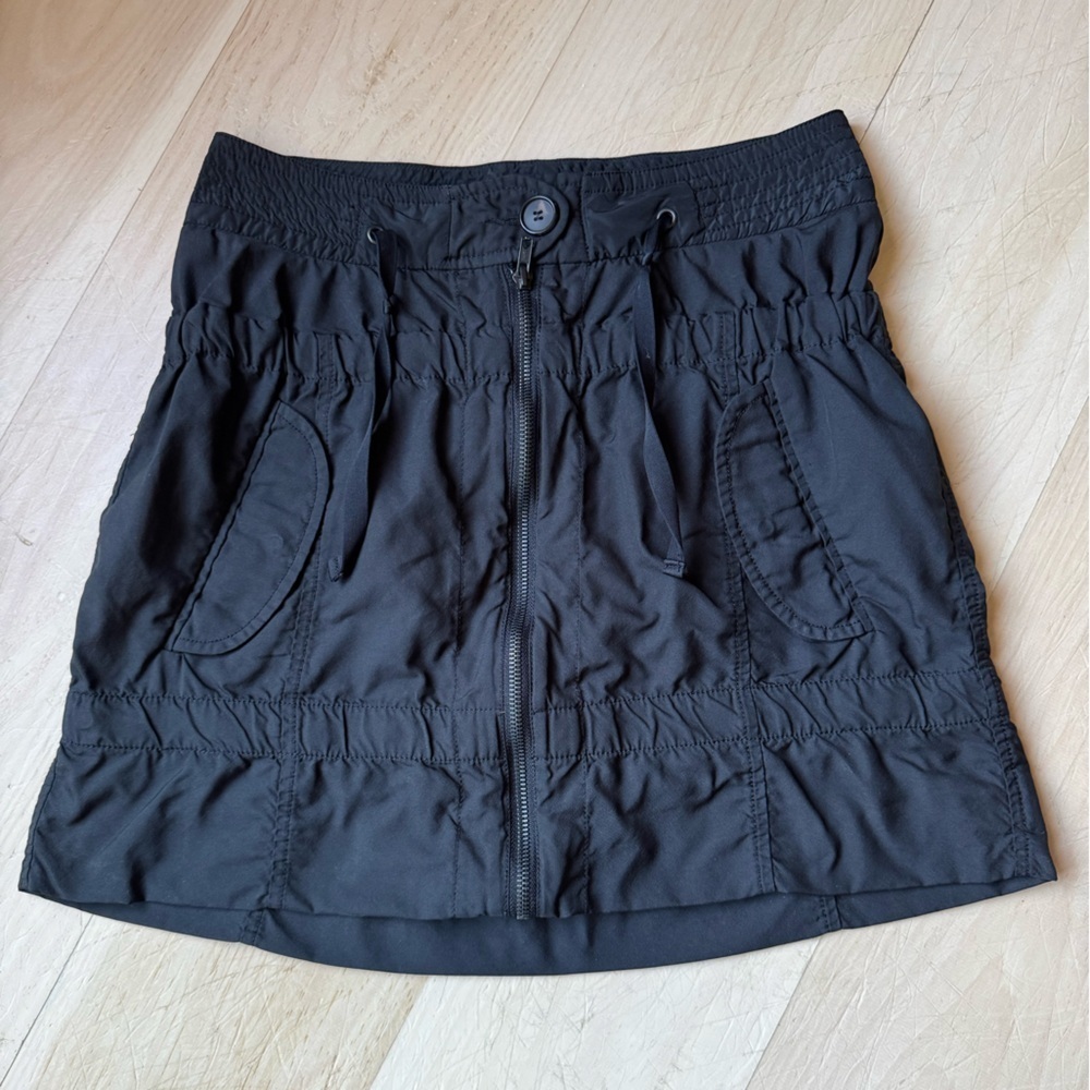 IKKS Black Sport Adjustable Mini Skirt